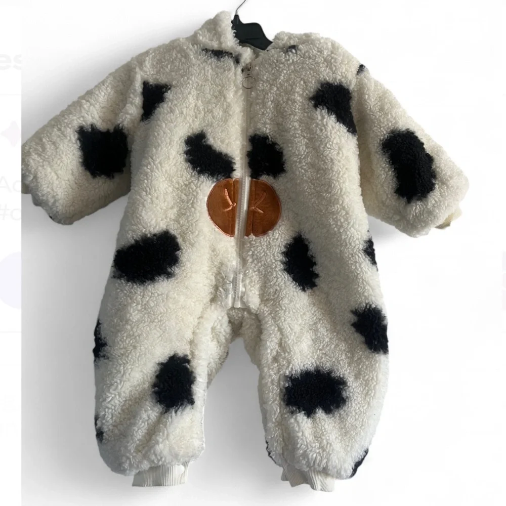 Adorable Cow Print Baby Onesie
